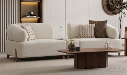 Medusa Home - İlyora Wood Yataklı ve Sehpalı Üçlü Koltuk Medusa Home - İlyora Wood Yataklı ve Sehpalı Üçlü Koltuk