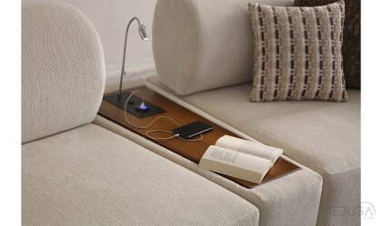 Medusa Home Mobilya - İlyora Wood Yataklı ve Sehpalı Üçlü Koltuk