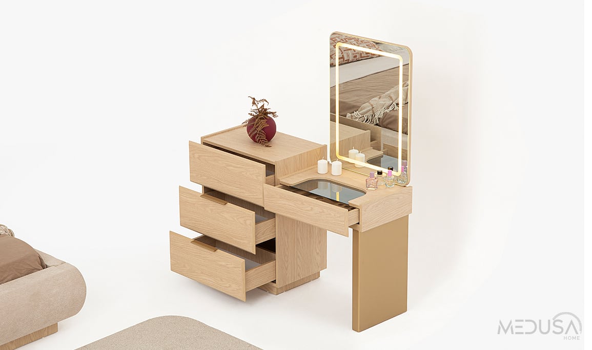 Medusa Home Mobilya - İmza Meşe Köşe Yatak Odası