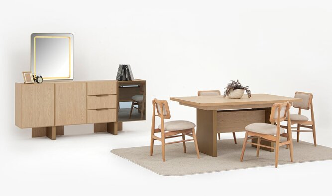 Medusa Home Mobilya - İmza Meşe Yemek Odası - Modern Yemek Odaları