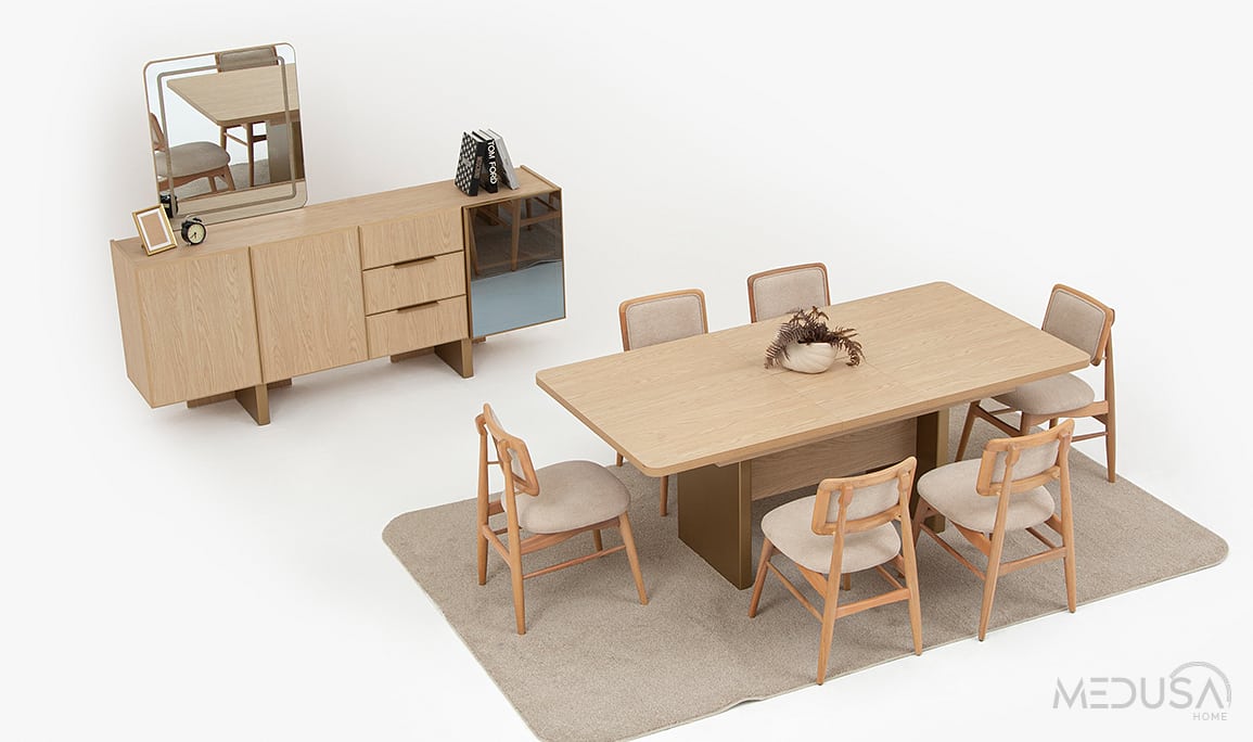 Medusa Home Mobilya - İmza Meşe Yemek Odası