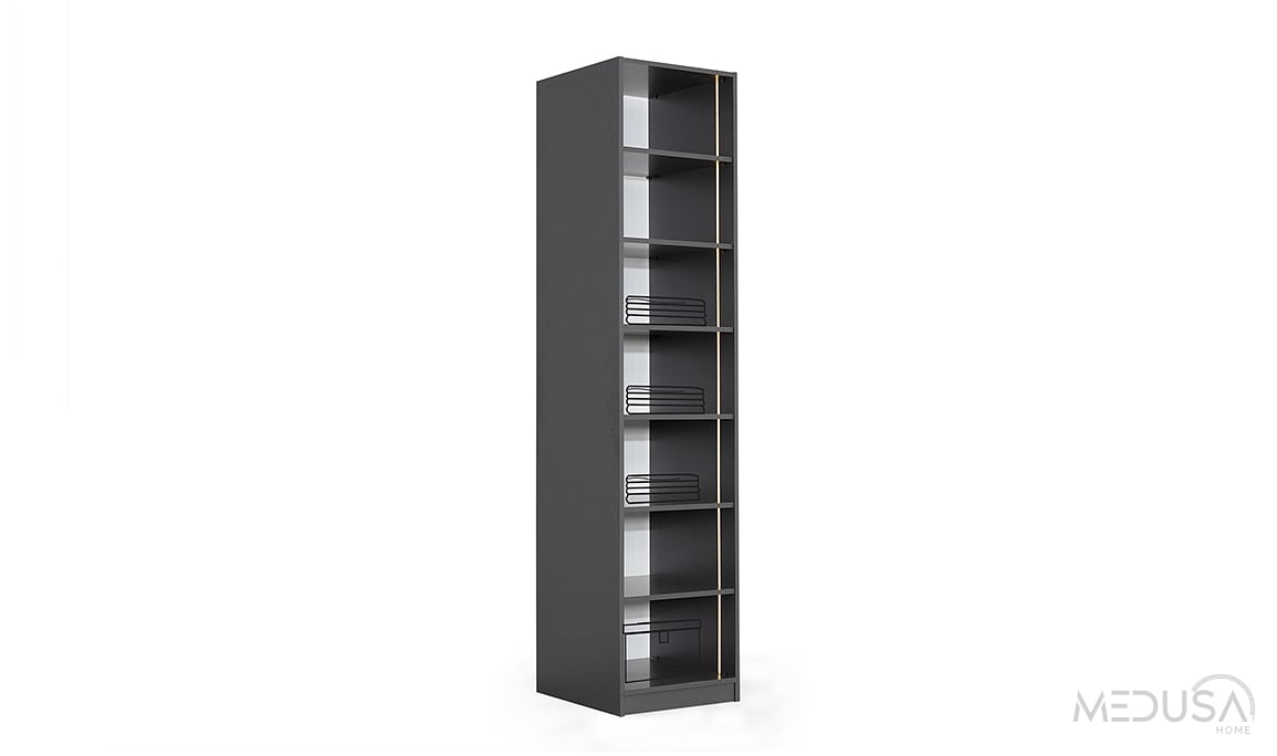 Medusa Home Mobilya - Infinity Black Köşe Gardırop