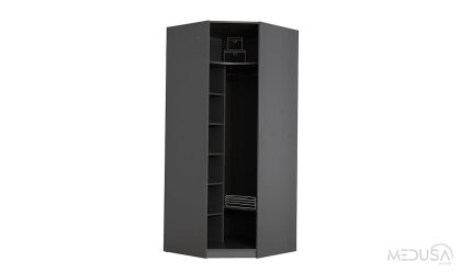 Medusa Home Mobilya - Infinity Black Köşe Gardırop