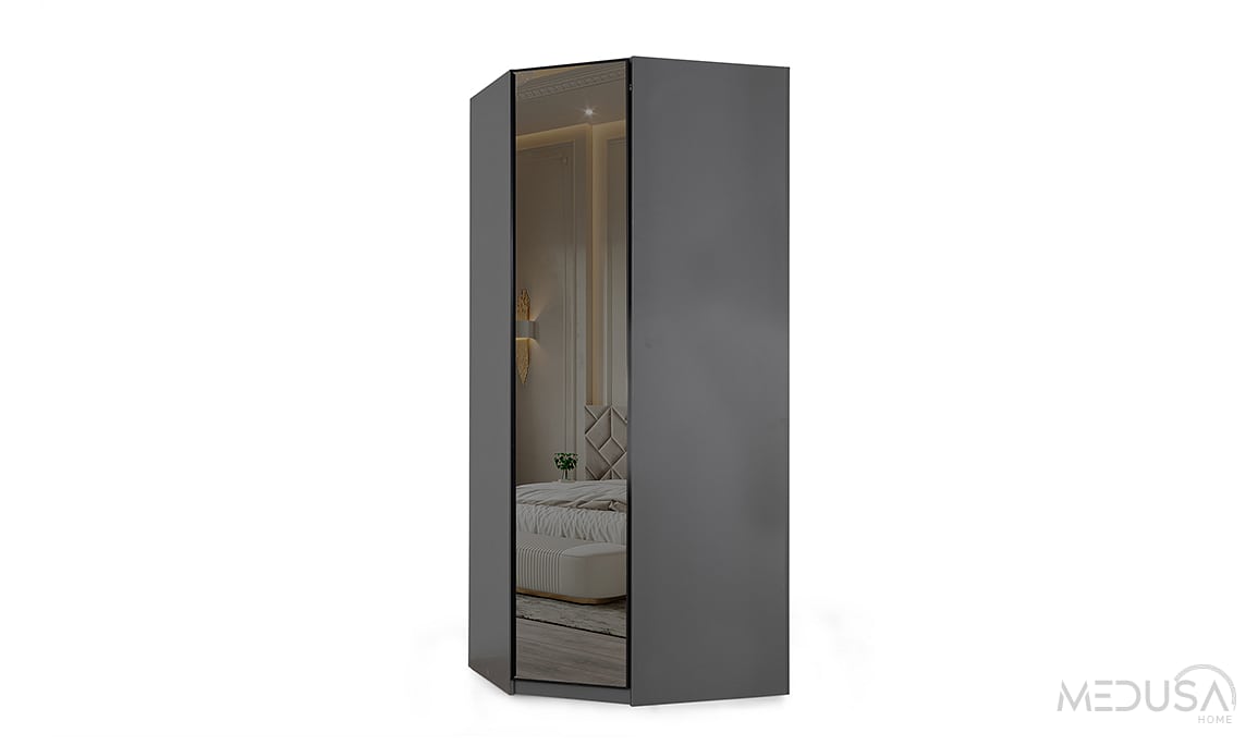 Medusa Home Mobilya - Infinity Black Köşe Gardırop