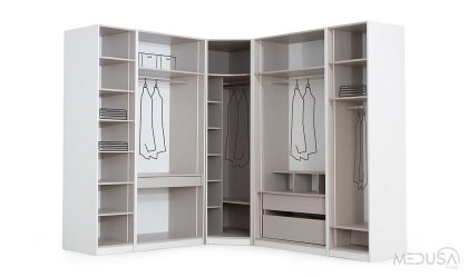 Medusa Home Mobilya - Infinity Gold Köşe Gardırop