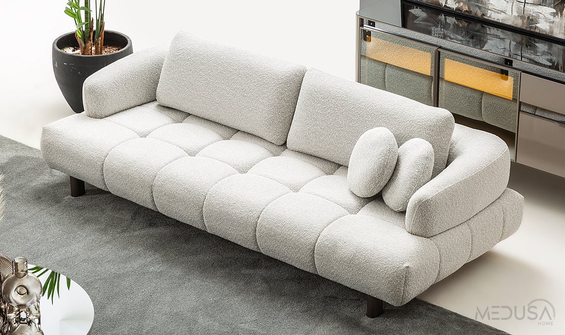 Medusa Home Mobilya - Inox Üçlü Koltuk