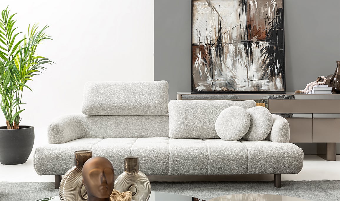 Medusa Home Mobilya - Inox Üçlü Koltuk