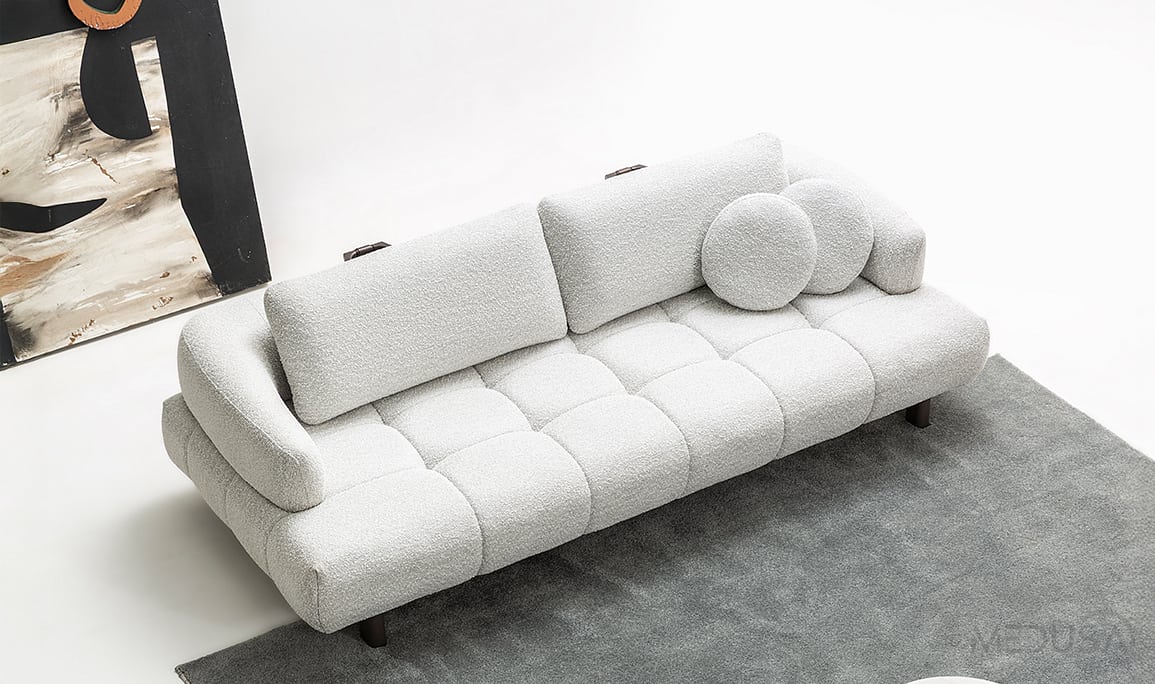 Medusa Home Mobilya - Inox Üçlü Koltuk
