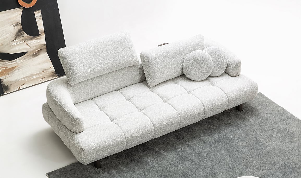 Medusa Home Mobilya - Inox Üçlü Koltuk