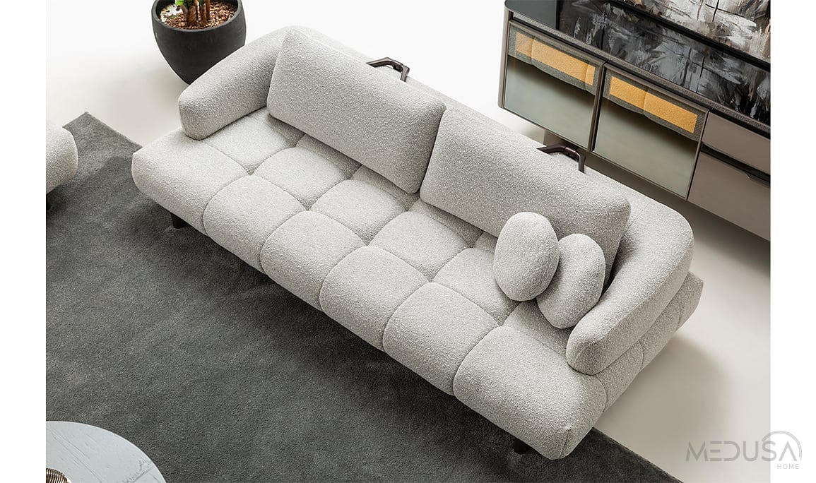 Medusa Home Mobilya - Inox Üçlü Koltuk