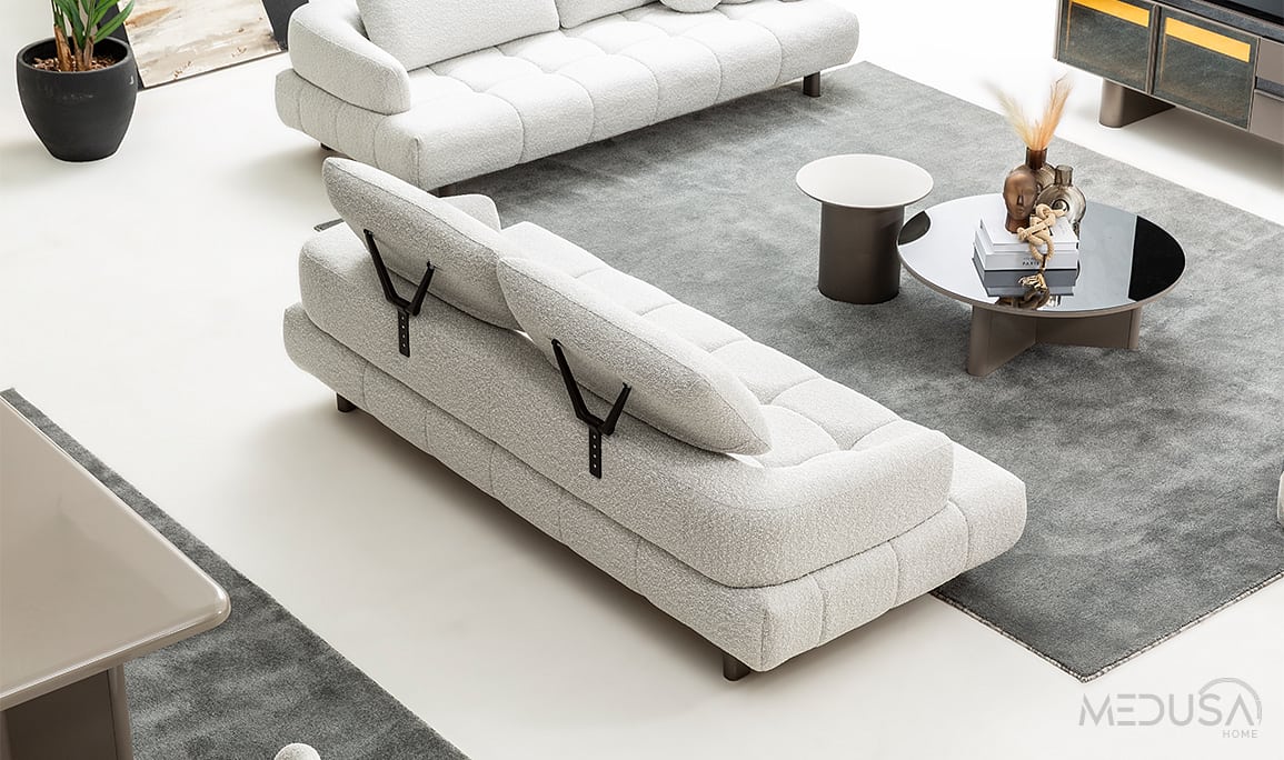 Medusa Home Mobilya - Inox Üçlü Koltuk