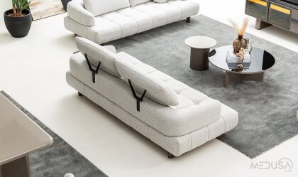 Medusa Home Mobilya - Inox Üçlü Koltuk