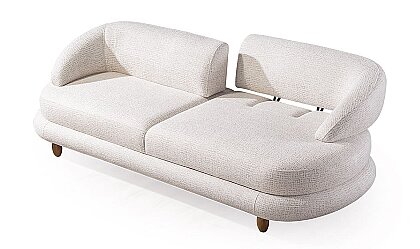 Medusa Home Mobilya - İstanbul Sandıklı Beyaz Üçlü Koltuk