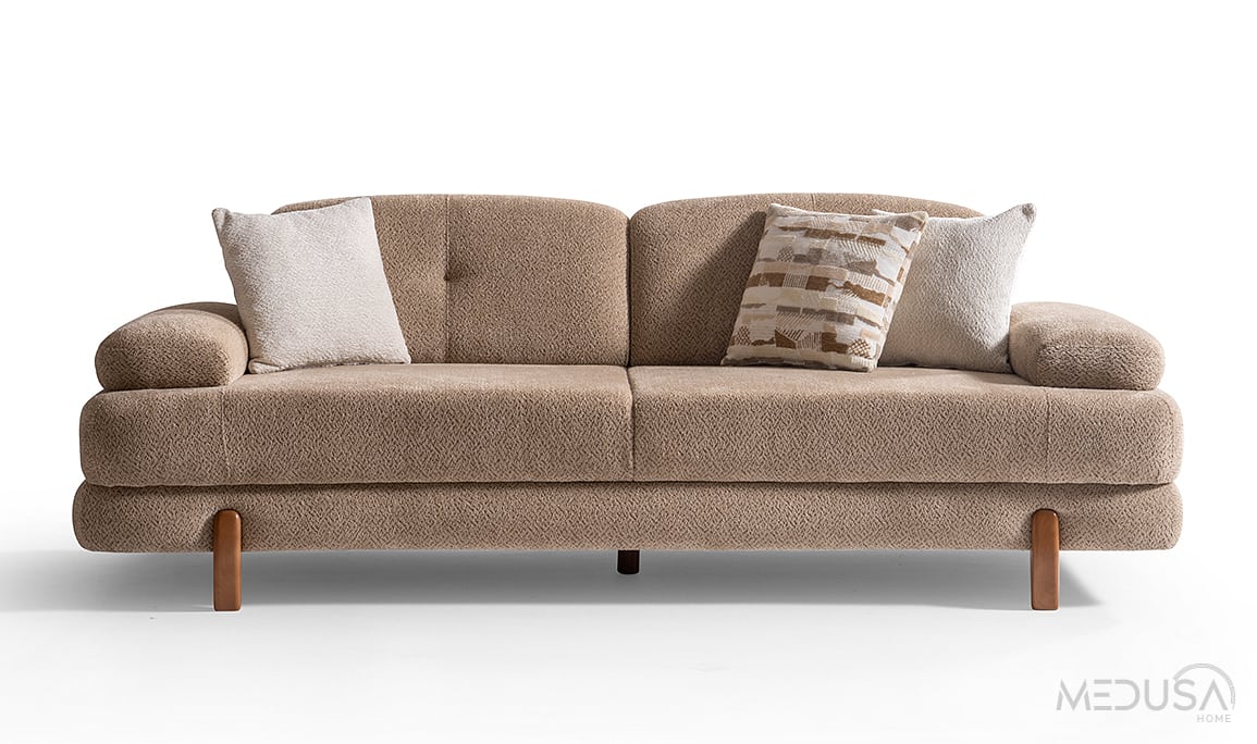 Medusa Home Mobilya - İstanbul Sandıklı Kahve Üçlü Koltuk