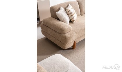 Medusa Home Mobilya - İstanbul Sandıklı Kahve Üçlü Koltuk