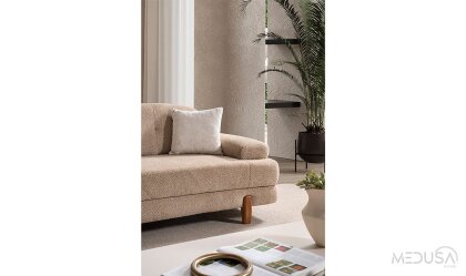 Medusa Home Mobilya - İstanbul Sandıklı Kahve Üçlü Koltuk
