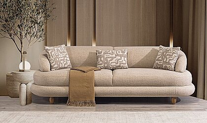 Medusa Home - İstanbul Sandıklı Kahve Üçlü Koltuk