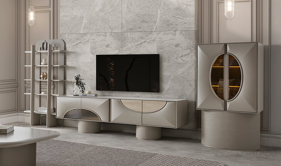 Medusa Home Mobilya - Ivory Tv Ünitesi Set