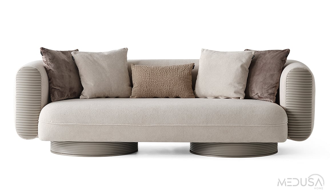 Medusa Home Mobilya - Ivory Üçlü Koltuk