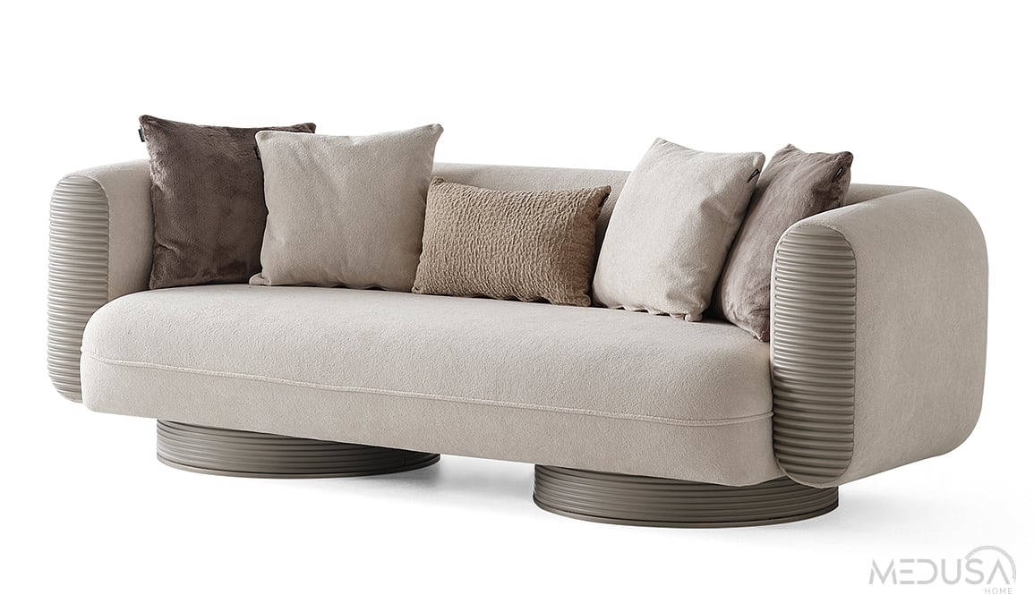 Medusa Home Mobilya - Ivory Üçlü Koltuk