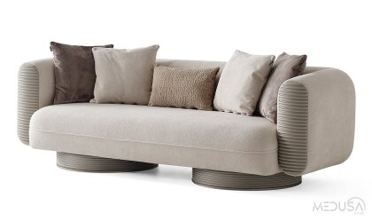 Medusa Home Mobilya - Ivory Üçlü Koltuk