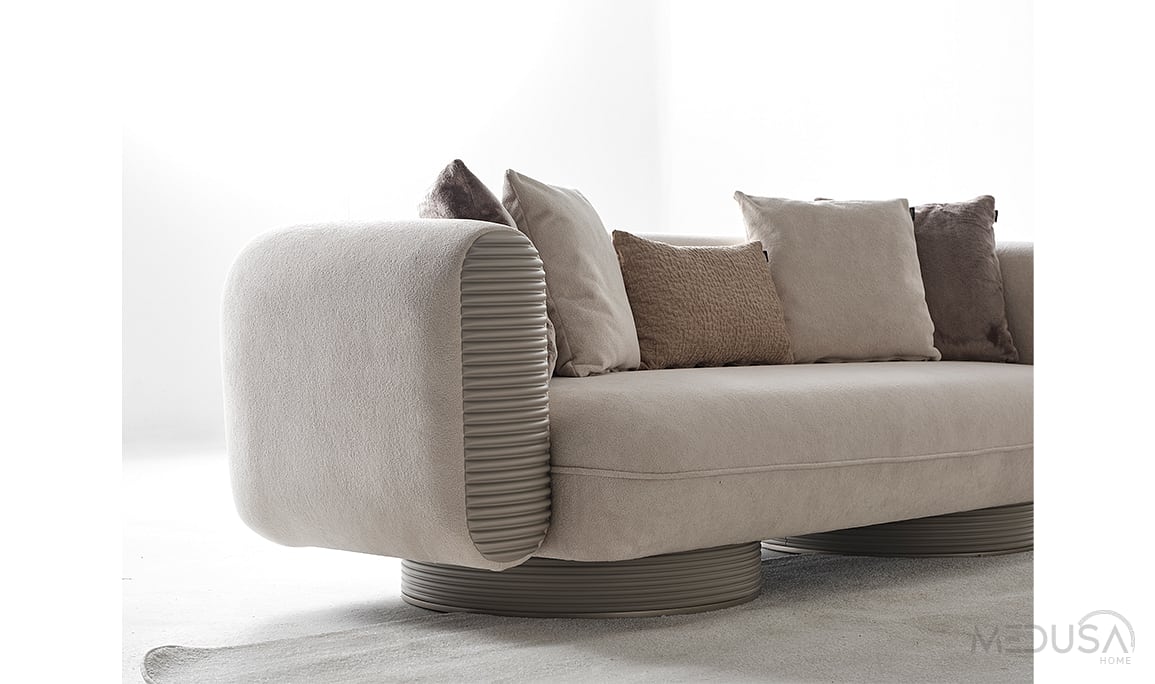Medusa Home Mobilya - Ivory Üçlü Koltuk