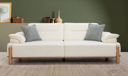 Medusa Home - Jaguar Beyaz Üçlü Koltuk Medusa Home - Jaguar Beyaz Üçlü Koltuk