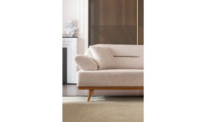 Medusa Home Mobilya - Jewel Bej Üçlü Koltuk