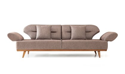 Medusa Home Mobilya - Jewel Kahve Üçlü Koltuk