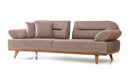 Medusa Home Mobilya - Jewel Kahve Üçlü Koltuk