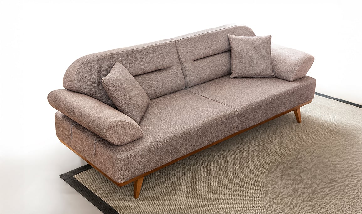 Medusa Home Mobilya - Jewel Kahve Üçlü Koltuk