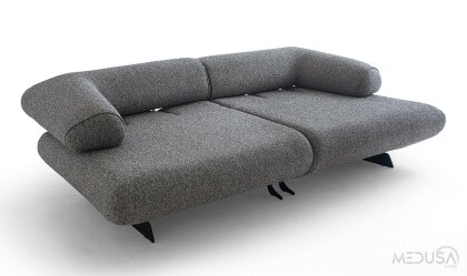 Medusa Home Mobilya - Joven Antrasit Üçlü Koltuk