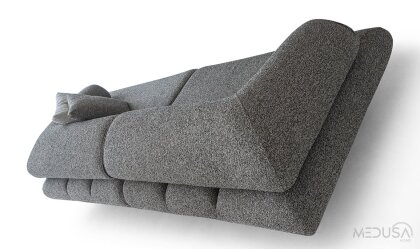 Medusa Home Mobilya - Joven Antrasit Üçlü Koltuk