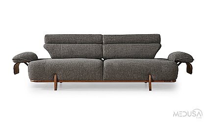Medusa Home Mobilya - Joyage Antrasit Üçlü Koltuk