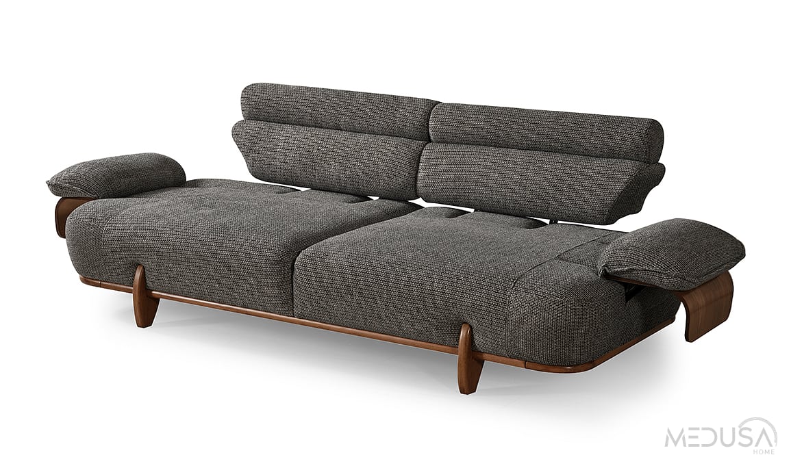 Medusa Home Mobilya - Joyage Antrasit Üçlü Koltuk