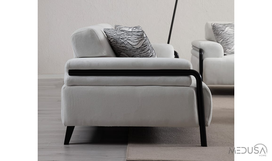Medusa Home Mobilya - Kairos Noir Üçlü Koltuk