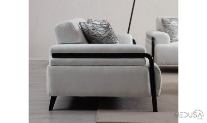 Medusa Home Mobilya - Kairos Noir Üçlü Koltuk