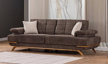 Medusa Home Mobilya - Kaiser Kahve Üçlü Koltuk