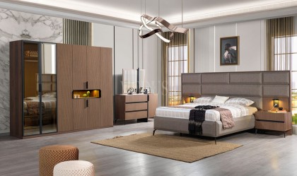 Medusa Home Mobilya - Kaplan 6 Kapılı Yatak Odası