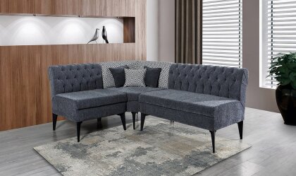 Medusa Home Mobilya - Katar Antrasit Mutfak Köşe Takımı