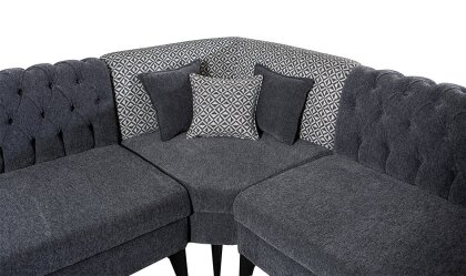 Medusa Home Mobilya - Katar Antrasit Mutfak Köşe Takımı