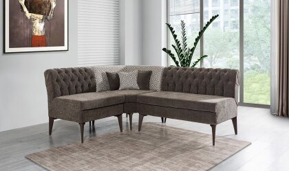 Medusa Home Mobilya - Katar Kahverengi Mutfak Köşe Takımı