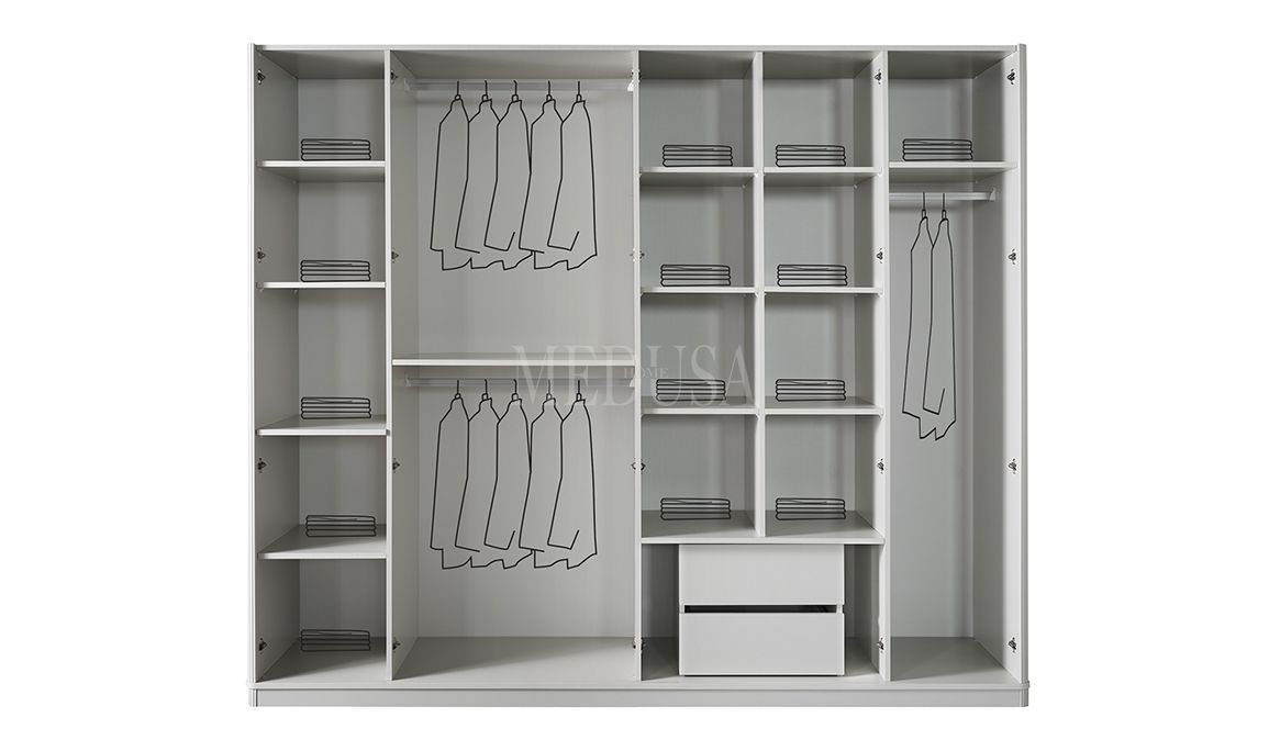 Medusa Home Mobilya - Kayra Sis Grisi Gardırop