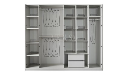Medusa Home Mobilya - Kayra Sis Grisi Gardırop