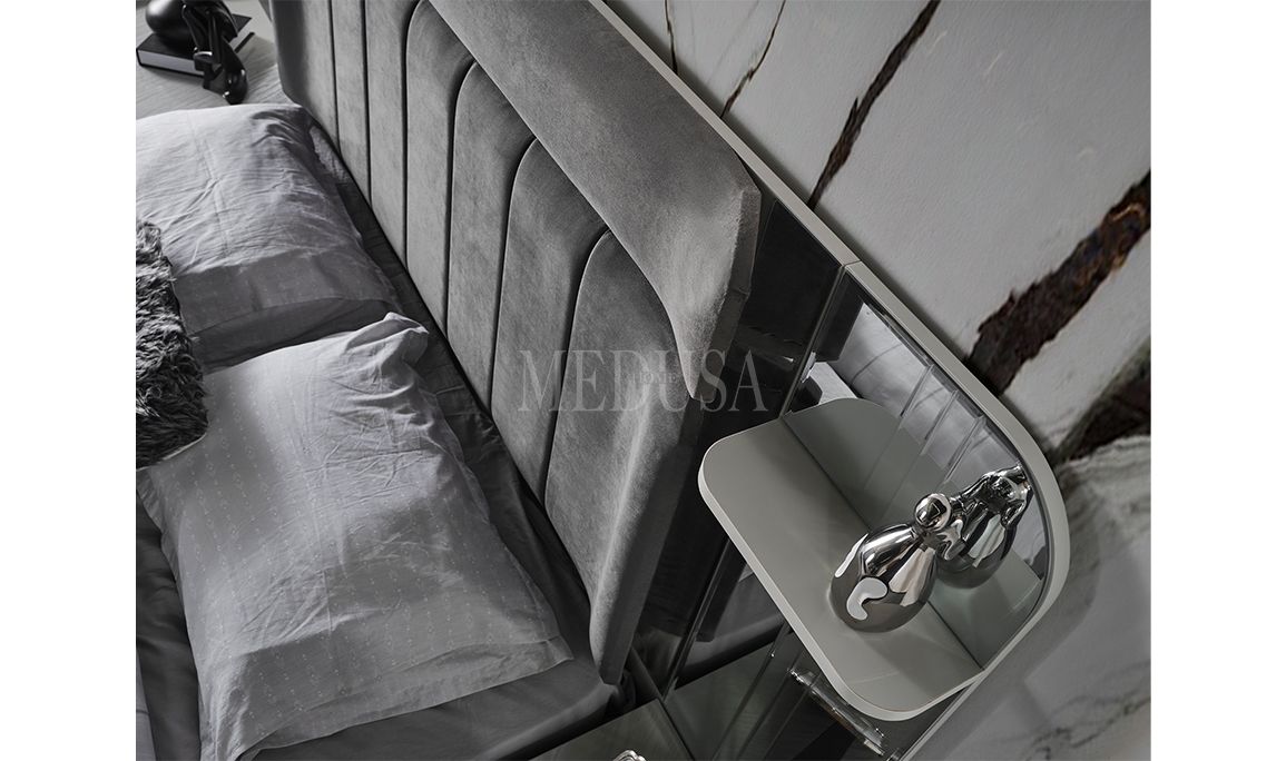 Medusa Home Mobilya - Kayra Sis Grisi Karyola
