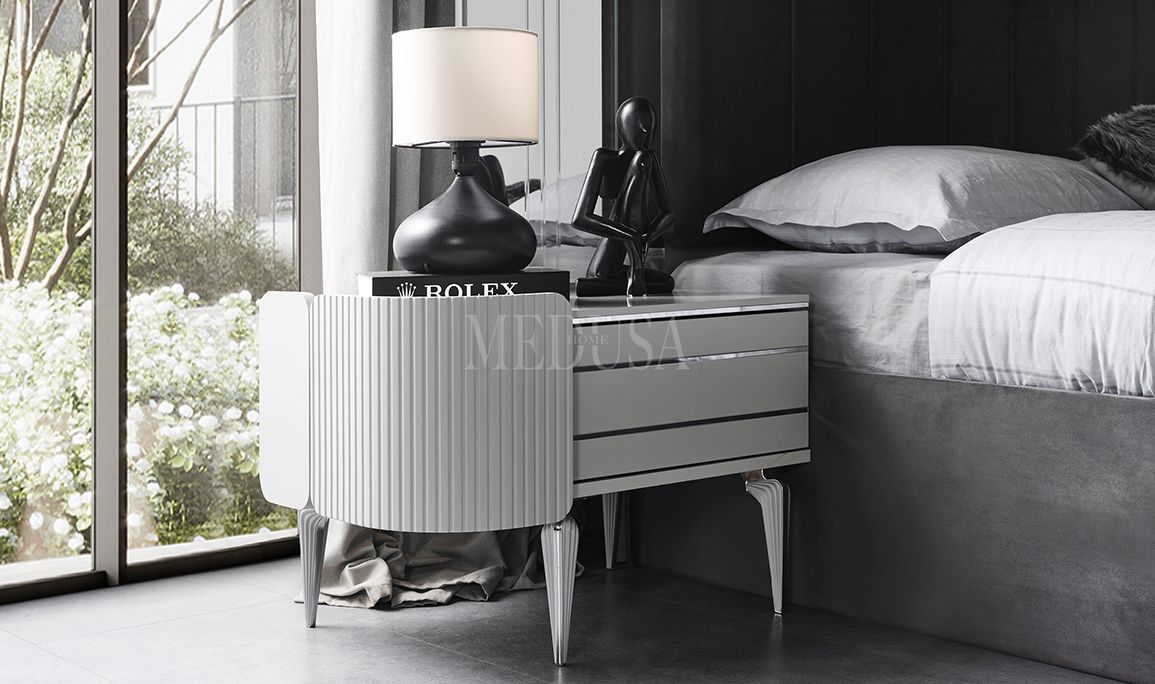 Medusa Home Mobilya - Kayra Sis Grisi Karyola