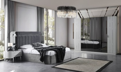 Medusa Home Mobilya - Kayra Sis Grisi Yatak Odası - Metal Yatak Odası Medusa Home Mobilya - Kayra Sis Grisi Yatak Odası - Metal Yatak Odası
