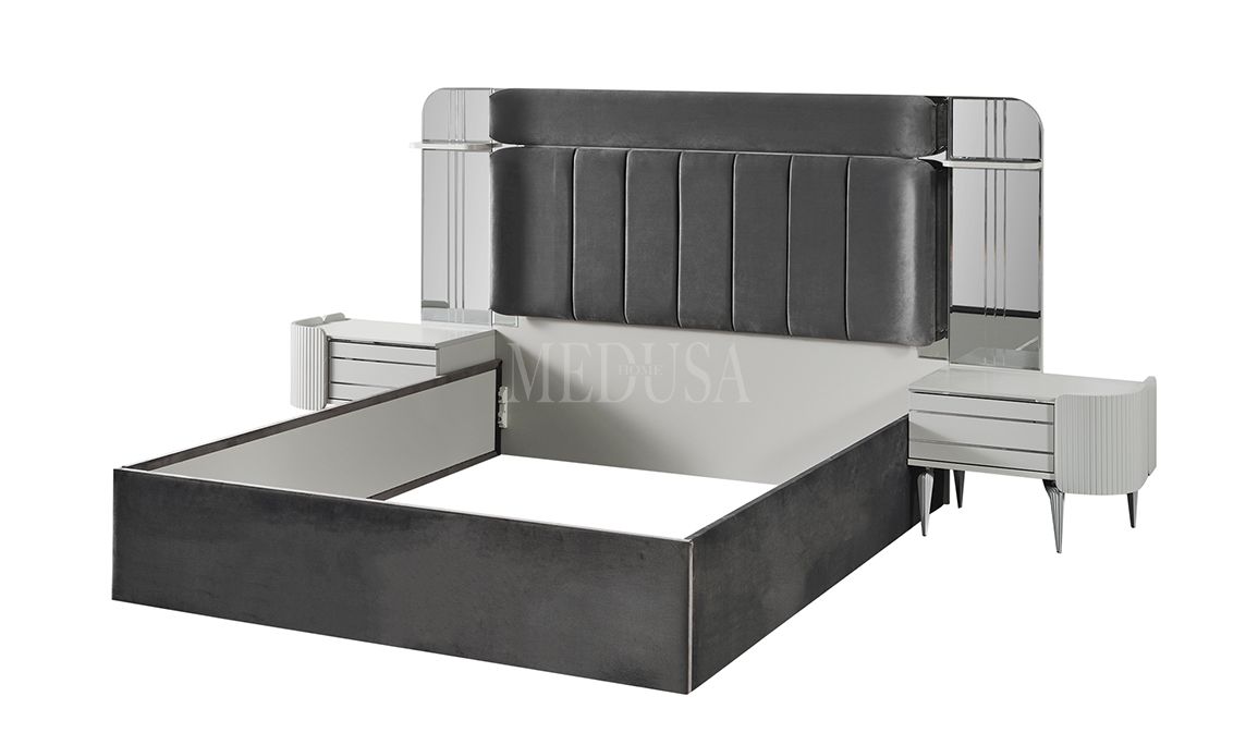 Medusa Home Mobilya - Kayra Sis Grisi Yatak Odası