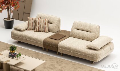 Medusa Home - Kays Sehpalı Üçlü Koltuk