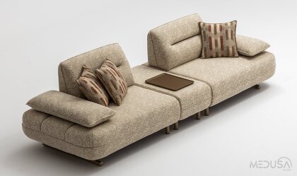 Medusa Home Mobilya - Kays Sehpalı Üçlü Koltuk